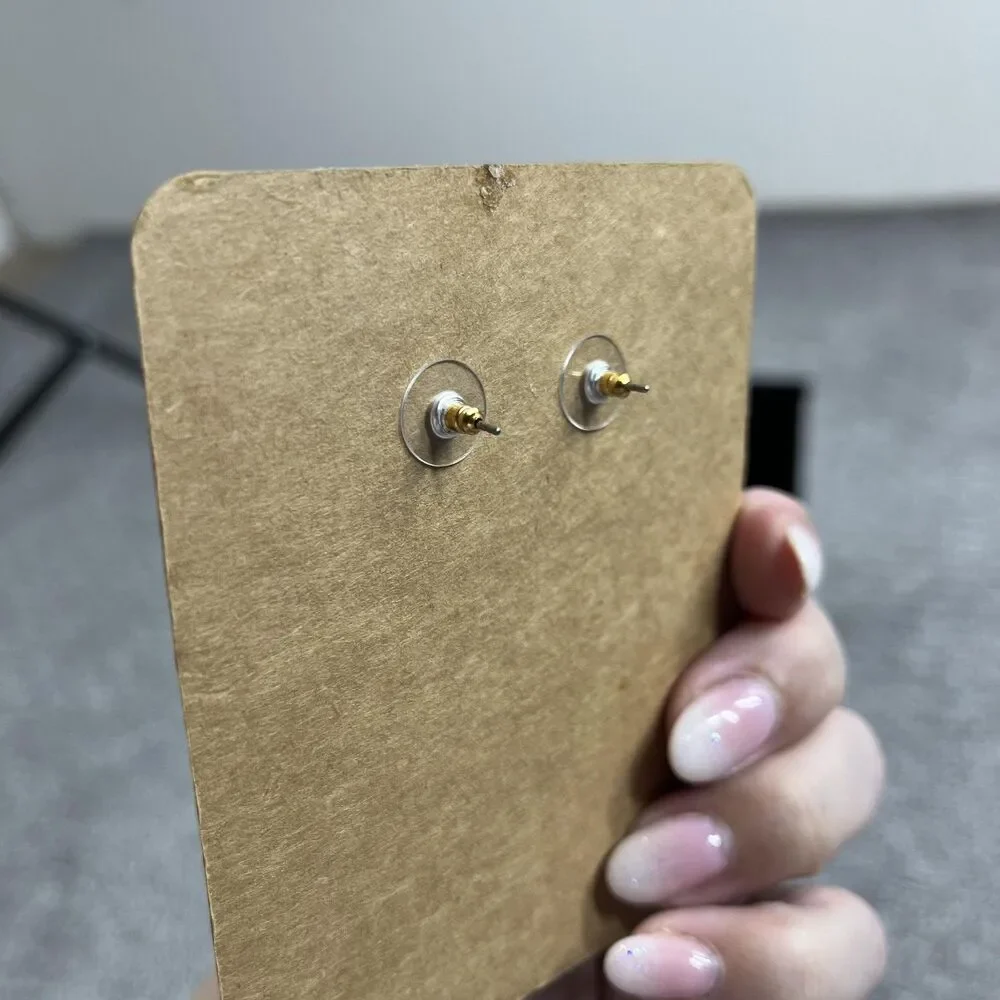 J Crew Earrings Gold Tone Beaded Ball Dangle Drop Women Jewelry Statement Signed - Picture 3 of 5